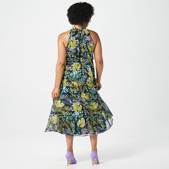 SAM EDELMAN Halter Smocked Mid Dress NEW/Neverworn - Picture 3 of 10